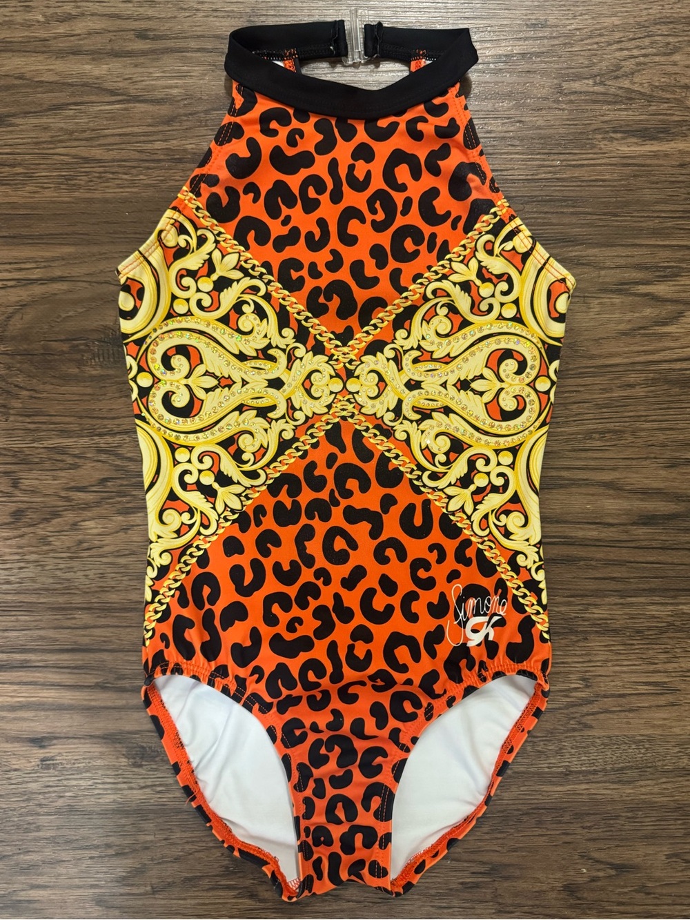 GK Elite Simone Biles "Cheetah Power" Halter Leotard